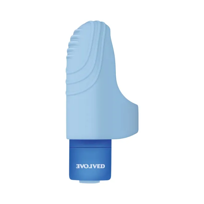 Silicone Finger Vibrator with 10 Speeds Blue