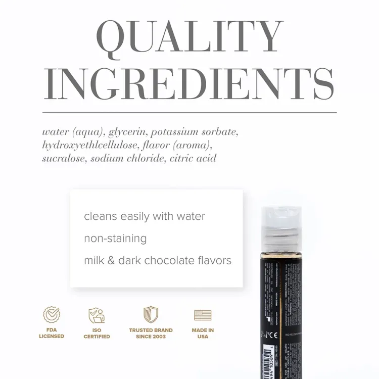 JO Gelato Decadent Double Chocolate Flavored Water-Based Lubricant 1 oz. JO Gelato Decadent Double Chocolate Flavored Water-Based Lubricant 1 oz.