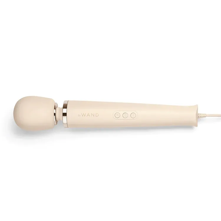 Le Wand Plug-In Vibrating Massager Cream Le Wand Plug-In Vibrating Massager Cream