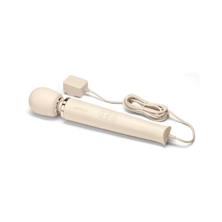 Le Wand Plug-In Vibrating Massager Cream Le Wand Plug-In Vibrating Massager Cream