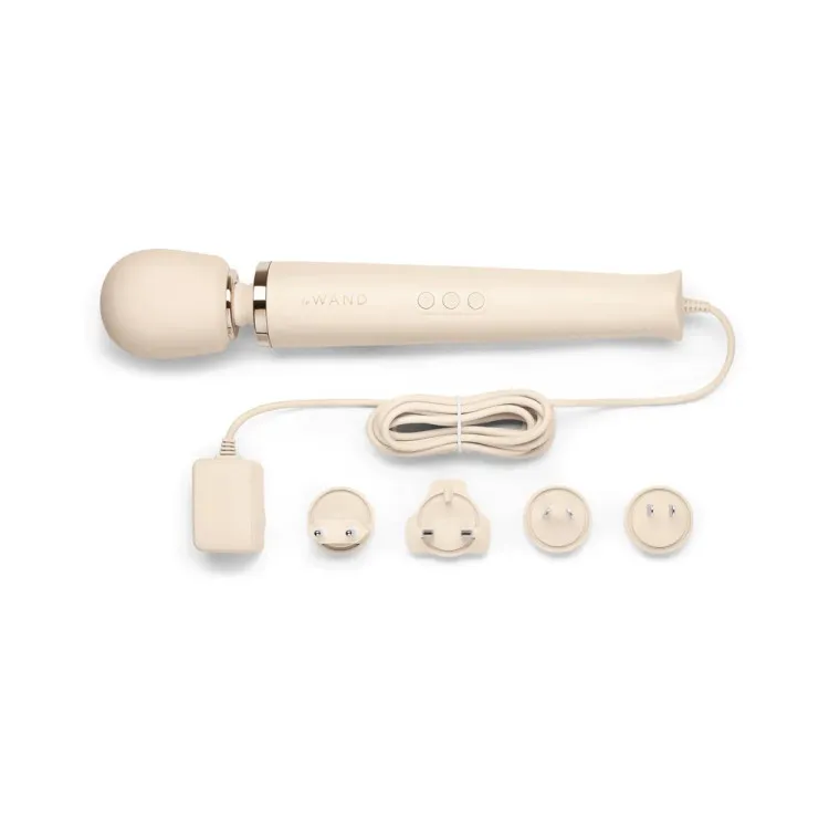 Le Wand Plug-In Vibrating Massager Cream Le Wand Plug-In Vibrating Massager Cream