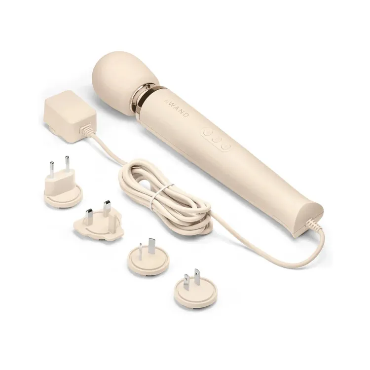 Le Wand Plug-In Vibrating Massager Cream Le Wand Plug-In Vibrating Massager Cream