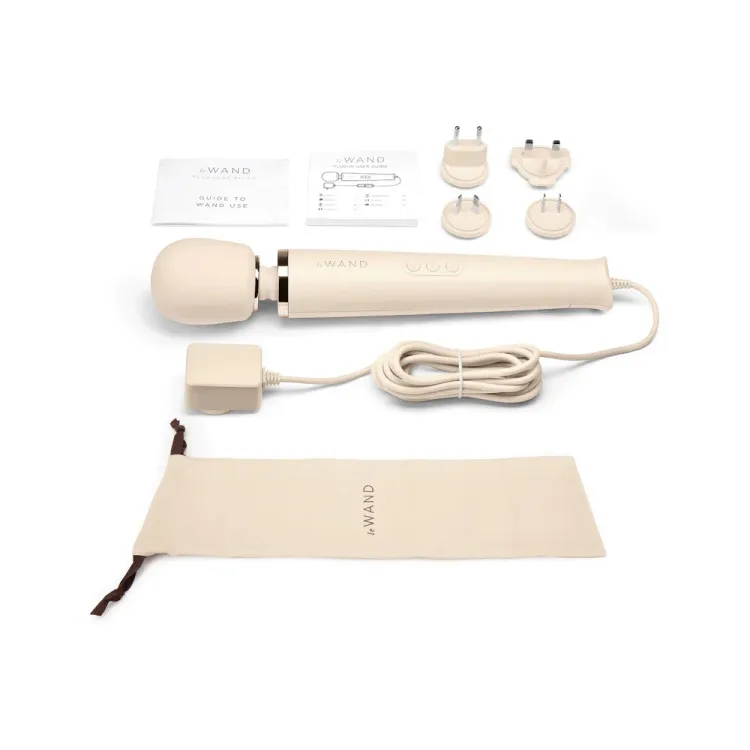 Le Wand Plug-In Vibrating Massager Cream Le Wand Plug-In Vibrating Massager Cream