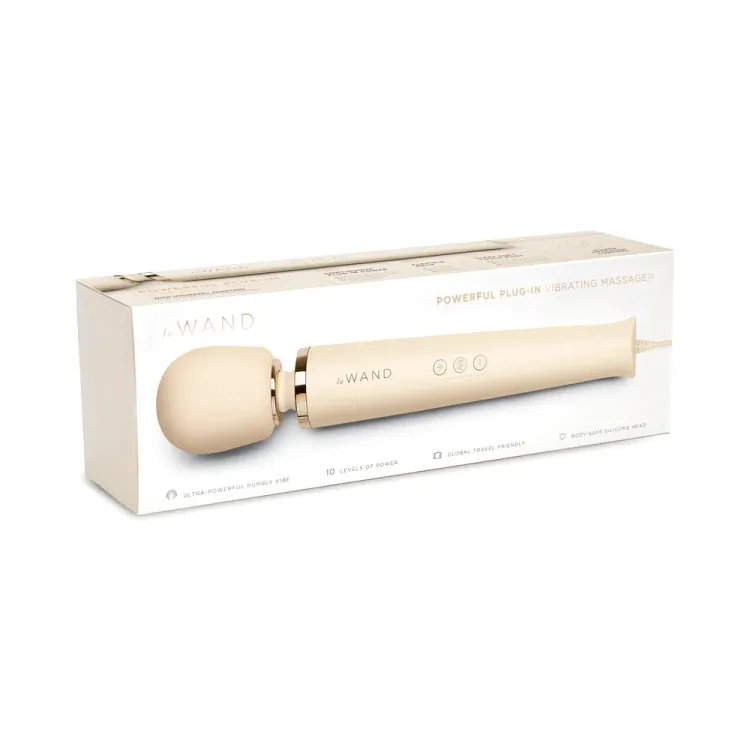 Le Wand Plug-In Vibrating Massager Cream Le Wand Plug-In Vibrating Massager Cream