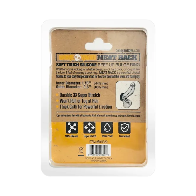 Meat Rack Silicone Cock Ring Black