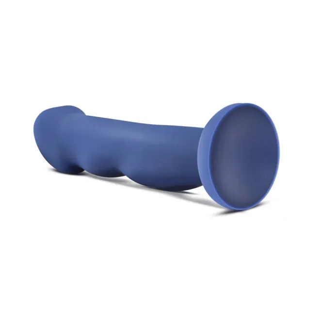 6 Inch Dual Density Silicone Dildo Indigo