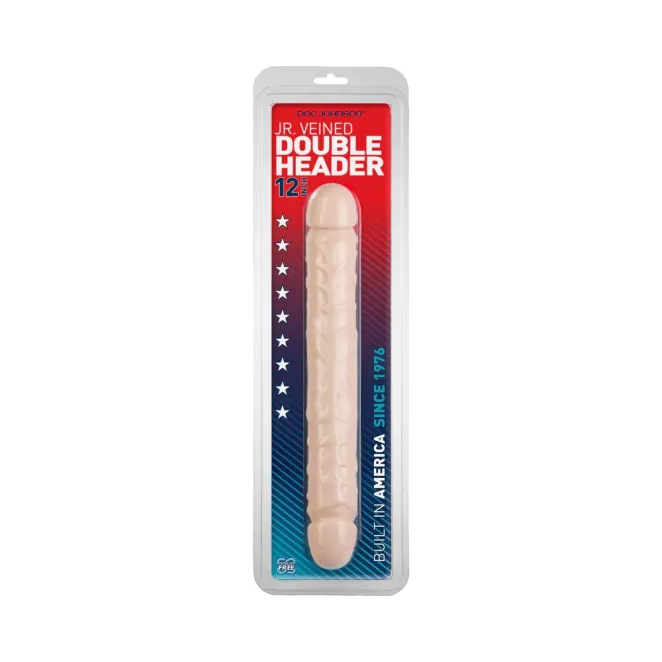 12 in. Jr. Veined Double Sided Dildo