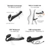 Strap-On-Me Remote Control Vibrating Strapless Strap-On Black