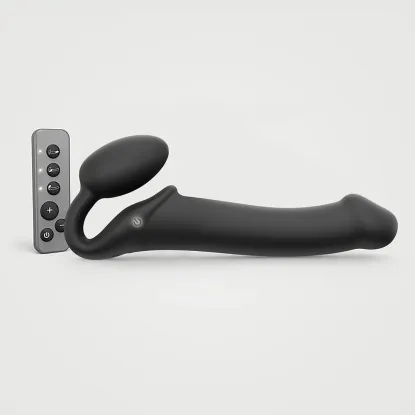 Strap-On-Me Vibrating Strapless Strap-On with Remote Black Large