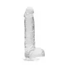 6 in. Crystal Clear Realistic Dildo with Balls