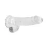 6 in. Crystal Clear Realistic Dildo with Balls