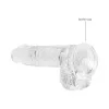 6 in. Crystal Clear Realistic Dildo with Balls