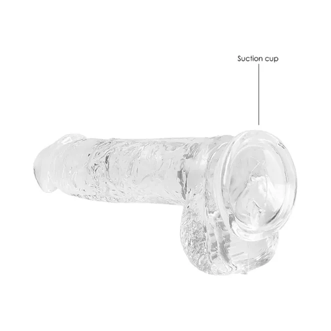 6 Inch Crystal Clear Realistic Dildo with Balls