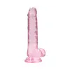 7 in. Crystal Clear Realistic Dildo with Balls Pink 7 in. Crystal Clear Realistic Dildo with Balls Pink