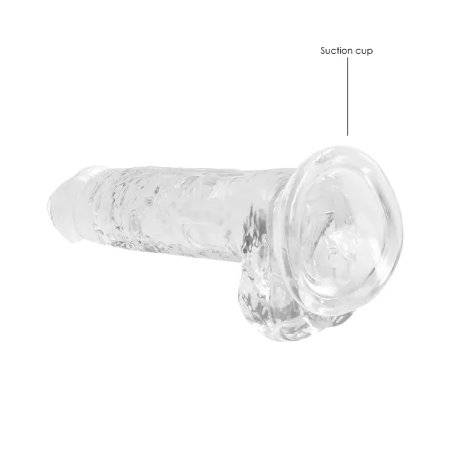 7 Inch RealRock Crystal Clear Dildo with Balls