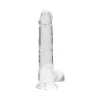 8 Inch RealRock Crystal Clear Dildo with Balls