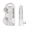 8 Inch RealRock Crystal Clear Dildo with Balls