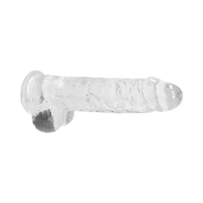10 Inch RealRock Realistic Large Suction Cup Dildo Clear