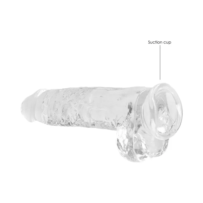 10 Inch RealRock Realistic Large Suction Cup Dildo Clear