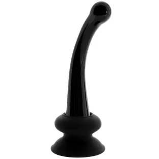 Icicles No. 87 Curved Glass Dildo in Black