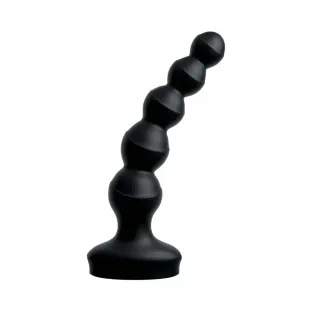 3Some Wall Banger Vibrating Anal Beads with Remote Black