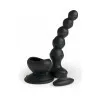 3Some Wall Banger Vibrating Anal Beads with Remote Black