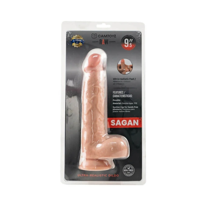 9.5 Inch Camtoyz Sagan Large Ultra Realistic Suction Cup Dildo 