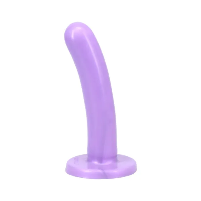 5 Inch Non-Phallic Silicone Dildo – Purple