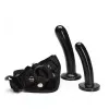 Tantus Bend Over Intermediate Strap-On Kit with 5.5 Inch & 7 Inch Silicone Dildos Black