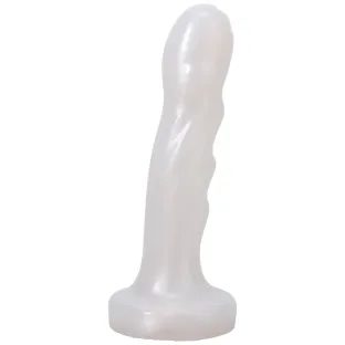 6.25 Inch Silicone Vibrating Silicone Dildo with Bullet Pearl