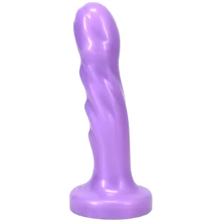 6.25 Inch Goddess Silicone Vibrating Dildo with Bullet Lavender