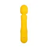 Yellow Silicone Wand Vibrator with Turbo Boost