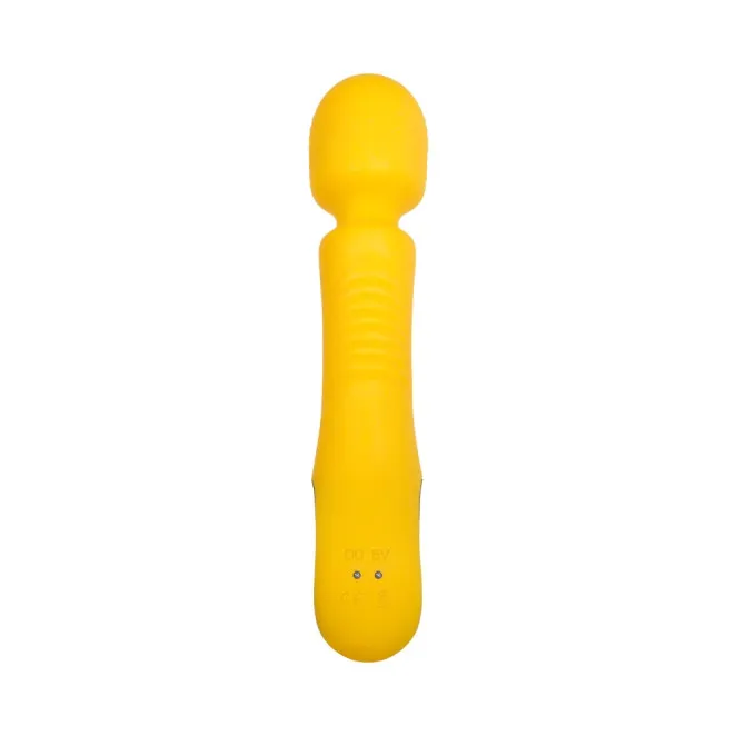 Yellow Silicone Wand Vibrator with Turbo Boost