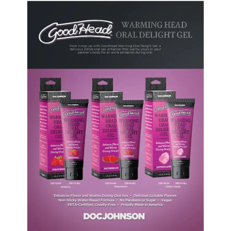 GoodHead Warming Head Oral Delight Gel Cotton Candy 4 oz. GoodHead Warming Head Oral Delight Gel Cotton Candy 4 oz.