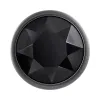 Anal Metal Butt Plug with Black Gem Small