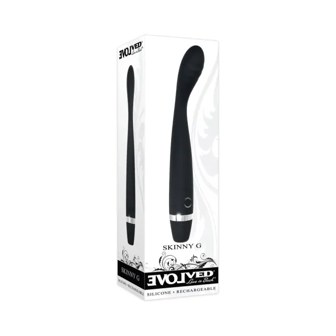 Silicone Slimline G-Spot Vibrator Skinny G Black