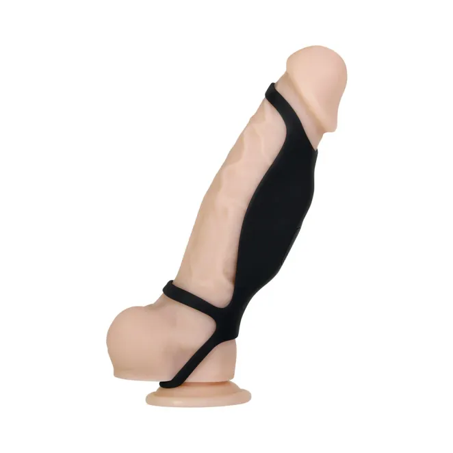 Rocketeer Triple-Ring Vibrating Silicone Penis Sheath