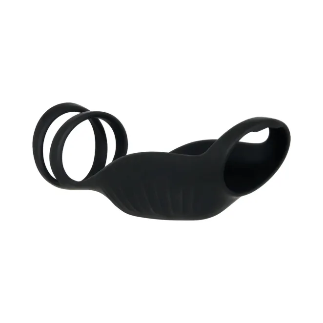 Rocketeer Triple-Ring Vibrating Silicone Penis Sheath