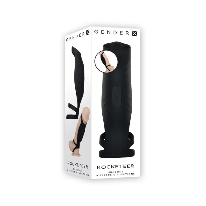 Rocketeer Triple-Ring Vibrating Silicone Penis Sheath