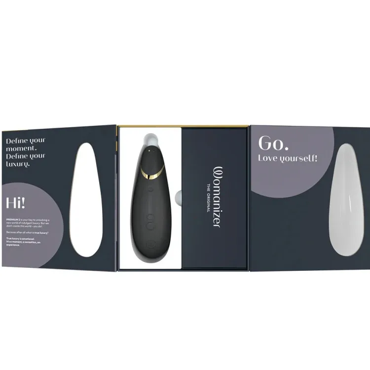 Womanizer Premium 2 Silicone Luxurious Pleasure Air Clitoral Stimulator Black Womanizer Premium 2 Silicone Luxurious Pleasure Air Clitoral Stimulator Black