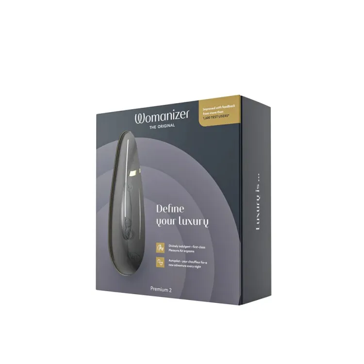 Womanizer Premium 2 Silicone Luxurious Pleasure Air Clitoral Stimulator Black Womanizer Premium 2 Silicone Luxurious Pleasure Air Clitoral Stimulator Black