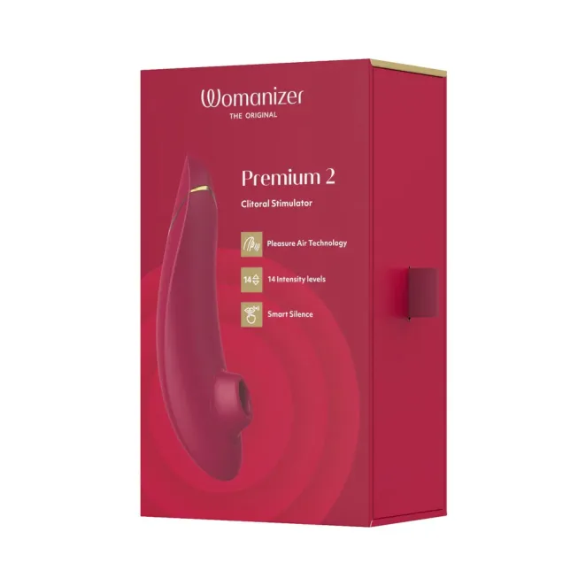 Womanizer Premium 2 Pleasure Air Clitoral Stimulator Bordeaux