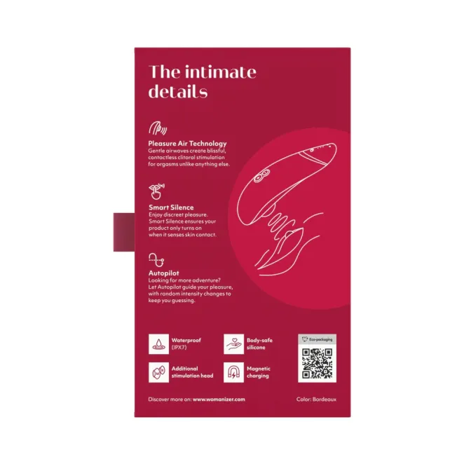 Womanizer Premium 2 Pleasure Air Clitoral Stimulator Bordeaux