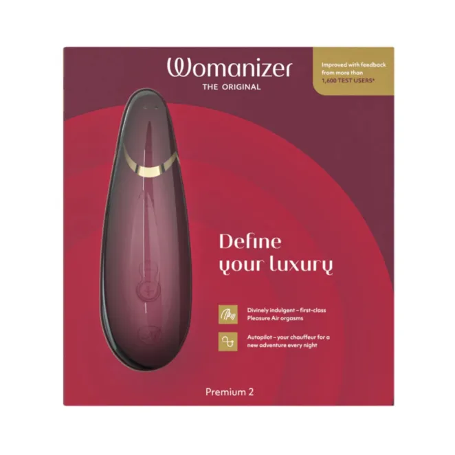 Womanizer Premium 2 Pleasure Air Clitoral Stimulator Bordeaux