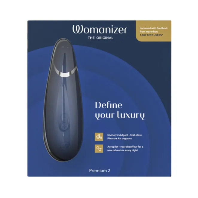Womanizer Premium 2 Clitoral Suction Stimulator Blueberry