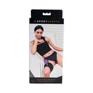 Dual Penetration Thigh Strap-On Harness Black