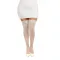 Dreamgirl Plus-Size Sheer Thigh-High Stockings with Silicone Lace Top White