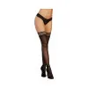 Dreamgirl Fishnet Thigh-High Stockings With Strappy Elastic Top Black Dreamgirl Fishnet Thigh-High Stockings With Strappy Elastic Top Black
