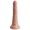 7 Inch Dual Density Realistic Silicone Dildo Beige