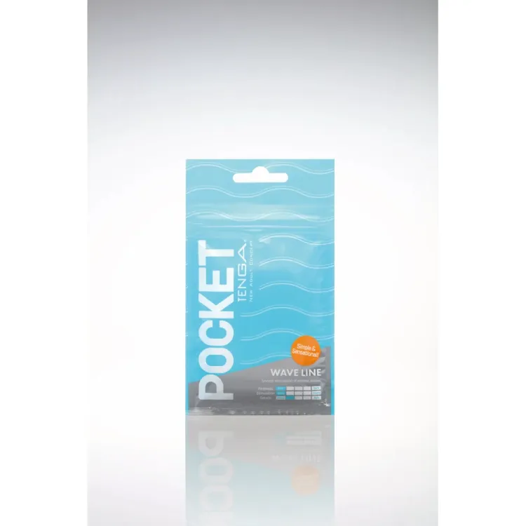Tenga Pocket Masturbator Sleeve Wavy Line Tenga Pocket Masturbator Sleeve Wavy Line